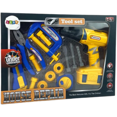 Electric DIY Battery Drill Tool Set Repair Tool Pretend Play Toy for Children image