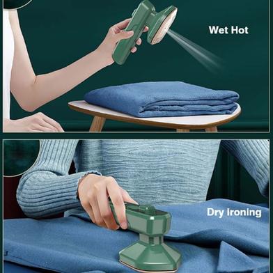 Mini Electric Handheld Steamer Iron Machine- Dark Green image