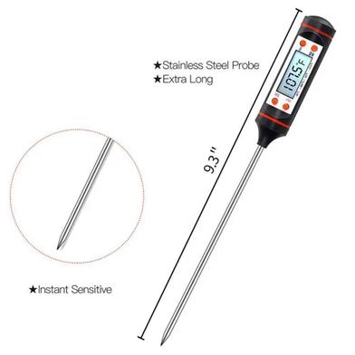 Electronic Digital BBQ Thermometer -50 To 300'C Instant Read Oven Thermometer Tools Probe Household Thermometer With Long Probe image