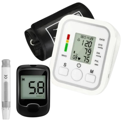 Electronic Digital Blood Pressure Monitor with Glucose Monitor image