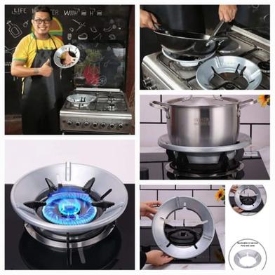 Energy Saving Gas Stove Cover Windproof Disk Heat Insulation Non-Slip Iron Stove Rack for Cooktop Range Pan Holder Stand Universal Round image