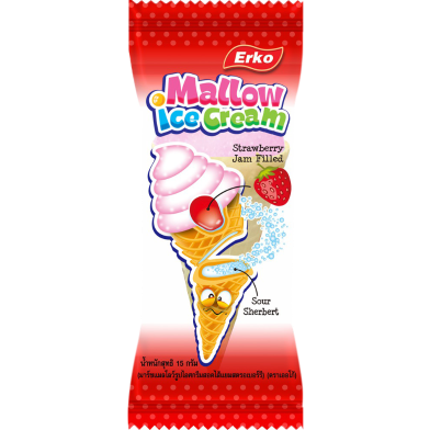 Erko Strawberry Jam Filled Mallow Ice Cream 15 gm image