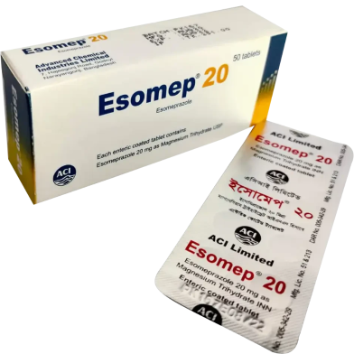 Esomep 20 mg - 10's Strip Tablet image