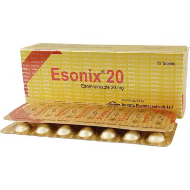 Esonix 20 mg 14's Strip Tablet image