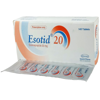 Esotid 20 mg - 10's Strip Tablet image