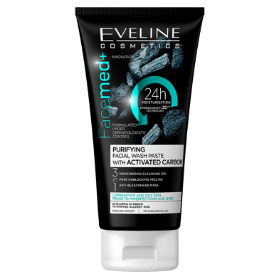 Eveline Facemed Purifying Facial Wash Gel With Activated Carbon - 150ml image