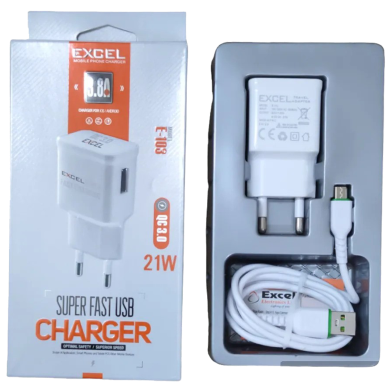 Excel E-103 3.8A 21W Super Fast USB Charger (type B) TQC 3.0 image