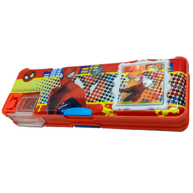 Exclusive Colorful Multifunctional Pencil Box | Cute Design With Calculator And Pencil Sharpener - Perfect For Kids And Adults (pencilbox_2_Spiderman) Spider-Man image
