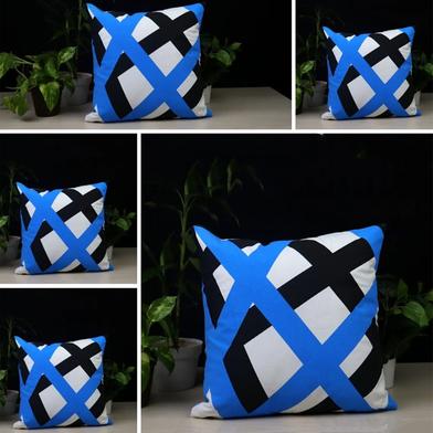 Exclusive Cushion Cover, Blue And Black 14x14 Inch Set of 5 image