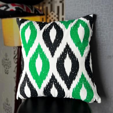 Exclusive Cushion Cover Green And Black 14x14 Inch image