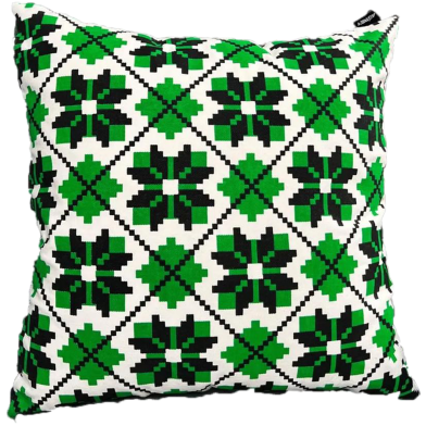 Exclusive Cushion Cover Green And Black 16x16 Inch image