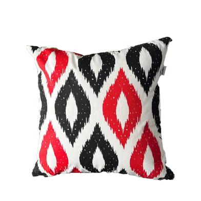 Exclusive Cushion Cover, Red And Black 14x14 Inch image