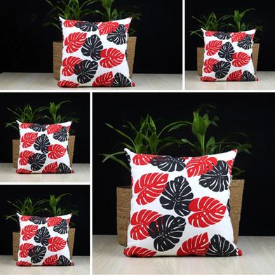 Exclusive Cushion Cover, Red And Black 16x16 Inch Set of 5 image