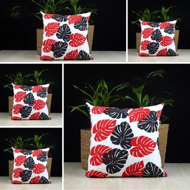 Exclusive Cushion Cover, Red And Black 18x18 Inch Set of 5 image