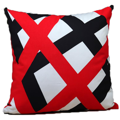 Exclusive Cushion Cover, Red And Black 20x20 Inch Set of 5 image