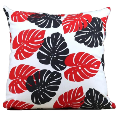 Exclusive Cushion Cover, Red And Black 20x20 Inch image