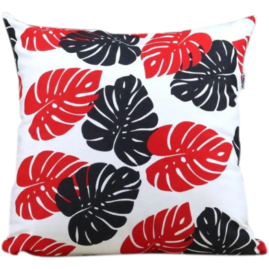 Exclusive Cushion Cover, Red And Black 22x22 Inch image