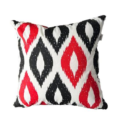 Exclusive Cushion Cover, Red And Black 22x22 Inch image