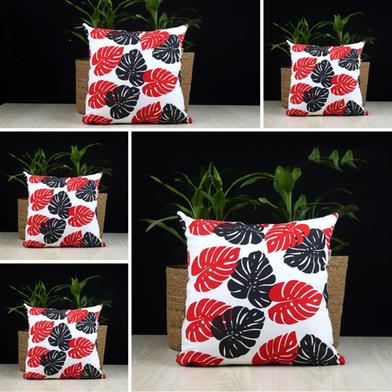 Exclusive Cushion Cover Red And Black 22x22 Inch Set Of 5 image