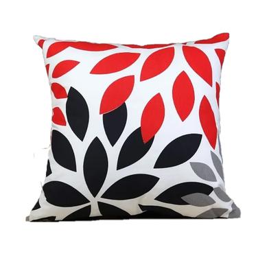 Exclusive Cushion Cover, Red, Black, Ash 16x16 Inch image