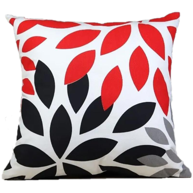 Exclusive Cushion Cover, Red, Black, Ash 20x20 Inch image