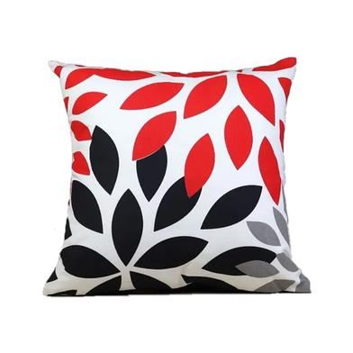 Exclusive Cushion Cover, Red, Black, Ash 20x20 Inch image
