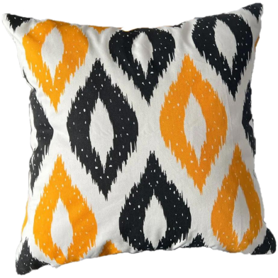 Exclusive Cushion Cover, Yellow And Black 18x18 Inch image