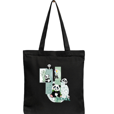 Exclusive Design Printed Canvas Tote Bag With Zipper For Ladies image