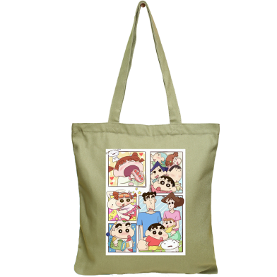 Exclusive Design Printed Canvas Tote Bag With Zipper For Ladies image