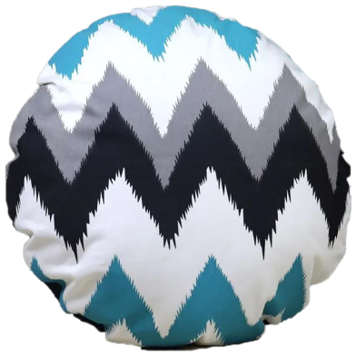 Exclusive Round Cushion Cover, Pest, Black, Ash 20x20 Inch image