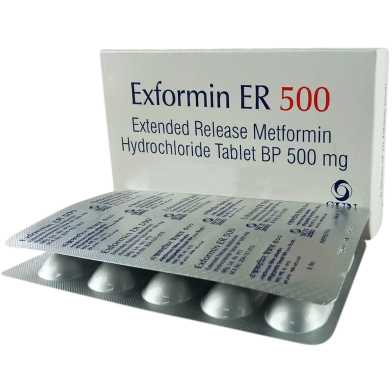 Exformin ER 500 mg Tablet 10's Strip image