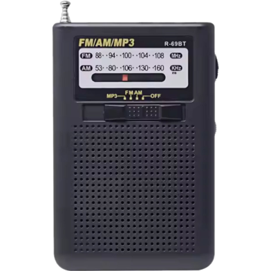 FM/AM R-69BT 2 Band Radio With USB, TF And BT Music Player image