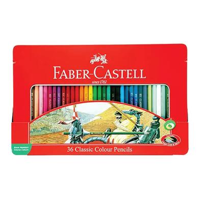 Faber Castell Classic Color Long Pencils Tin Box- 36 Pcs image