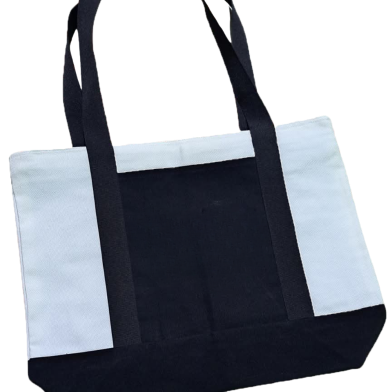 Fabric Tote Bag With Zipper And Pocket - Durable for Daily Versatile Use image