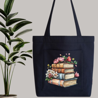 Fabric Tote Bag With Zipper and Pocket image