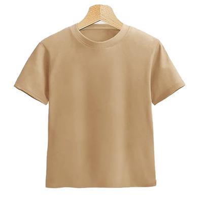 Fabrilife Kids Premium Blank T-Shirt - Tan image