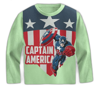 Fabrilife Kids Premium Full Sleeve T-Shirt - Captain America image