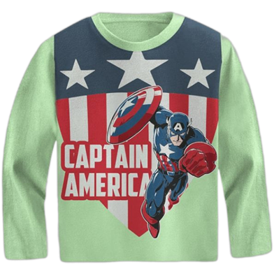 Fabrilife Kids Premium Full Sleeve T-Shirt - Captain America image