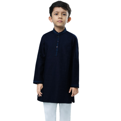 Fabrilife Kid's Premium Panjabi - Navy image