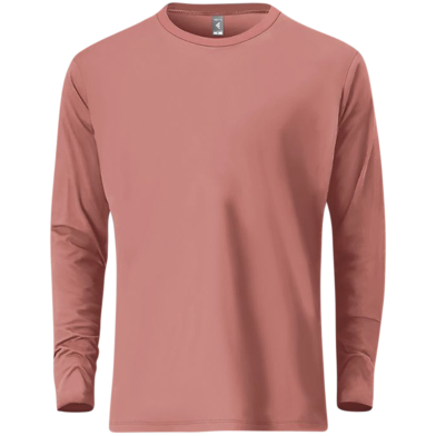 Fabrilife Mens Premium Blank Full Sleeve T-Shirt - Brick Red image