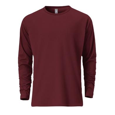 Fabrilife Mens Premium Blank Full Sleeve T-Shirt - Redwine image