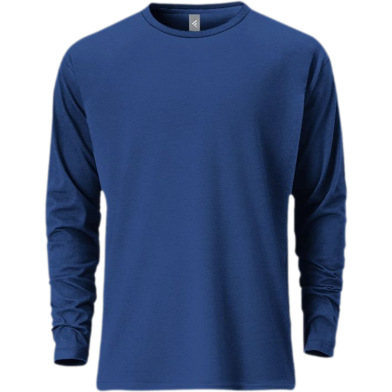 Fabrilife Mens Premium Blank Full Sleeve T-Shirt - Deep Blue image