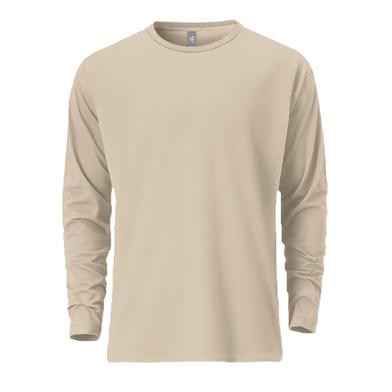 Fabrilife Mens Premium Blank Full Sleeve T-Shirt -Cream image