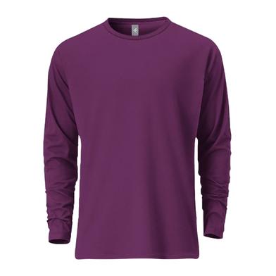 Fabrilife Mens Premium Blank Full Sleeve T-Shirt - Purple image