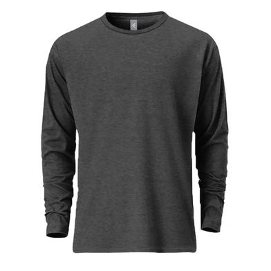 Fabrilife Mens Premium Blank Full Sleeve T-Shirt - Anthra Melange image