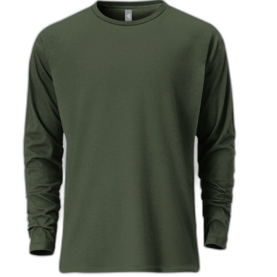 Fabrilife Mens Premium Blank Full Sleeve T-Shirt - Olive image