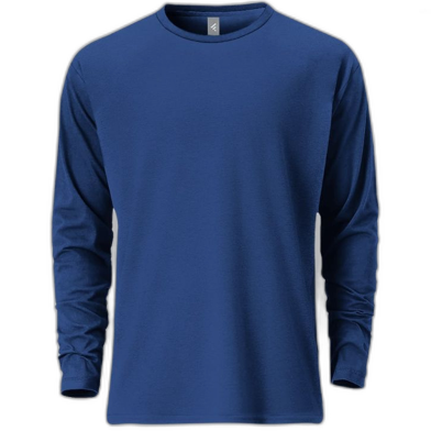 Fabrilife Mens Premium Blank Full Sleeve T-Shirt - Deep Blue image