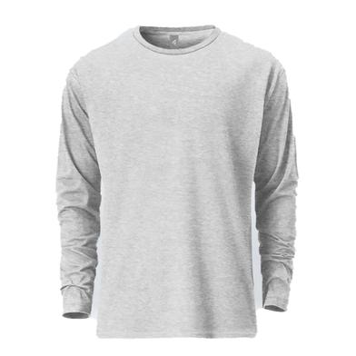 Fabrilife Mens Premium Blank Full Sleeve T-Shirt - Gray Melange image