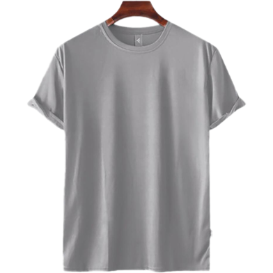 Fabrilife Mens Premium Blank T-shirt- Silver image