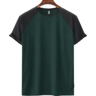 Fabrilife Mens Premium Short Sleeve Raglan -Green image